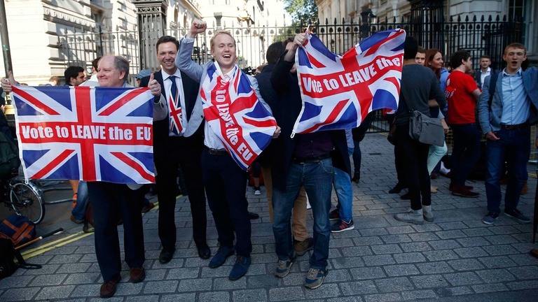 Befürworter des Brexit am 24.06.2016 in London