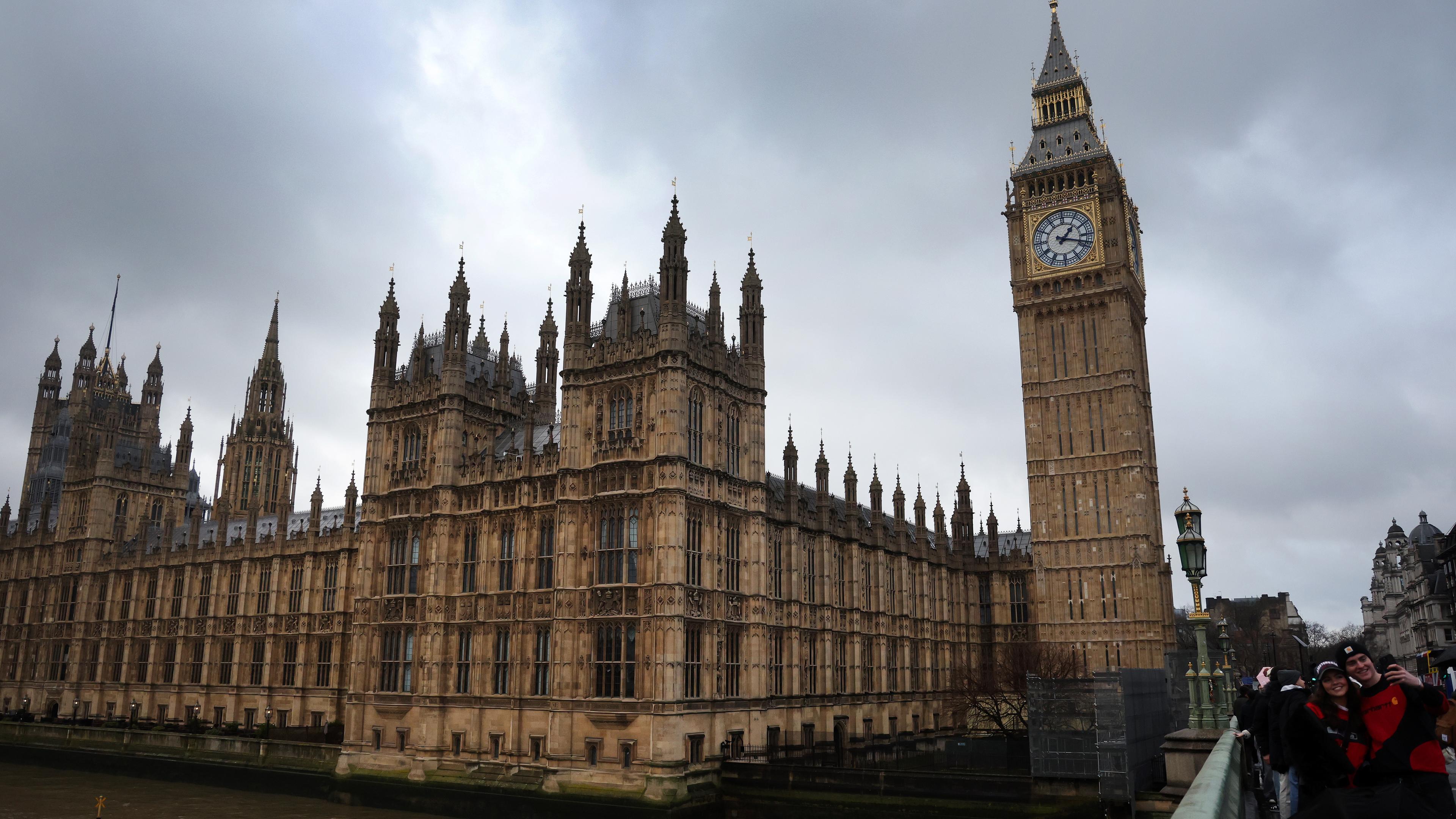  The British parliament and the Elizabeth Tower in London, Britain, 31 January 2025