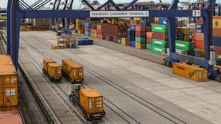 Archiv: Teesport Containerhafen