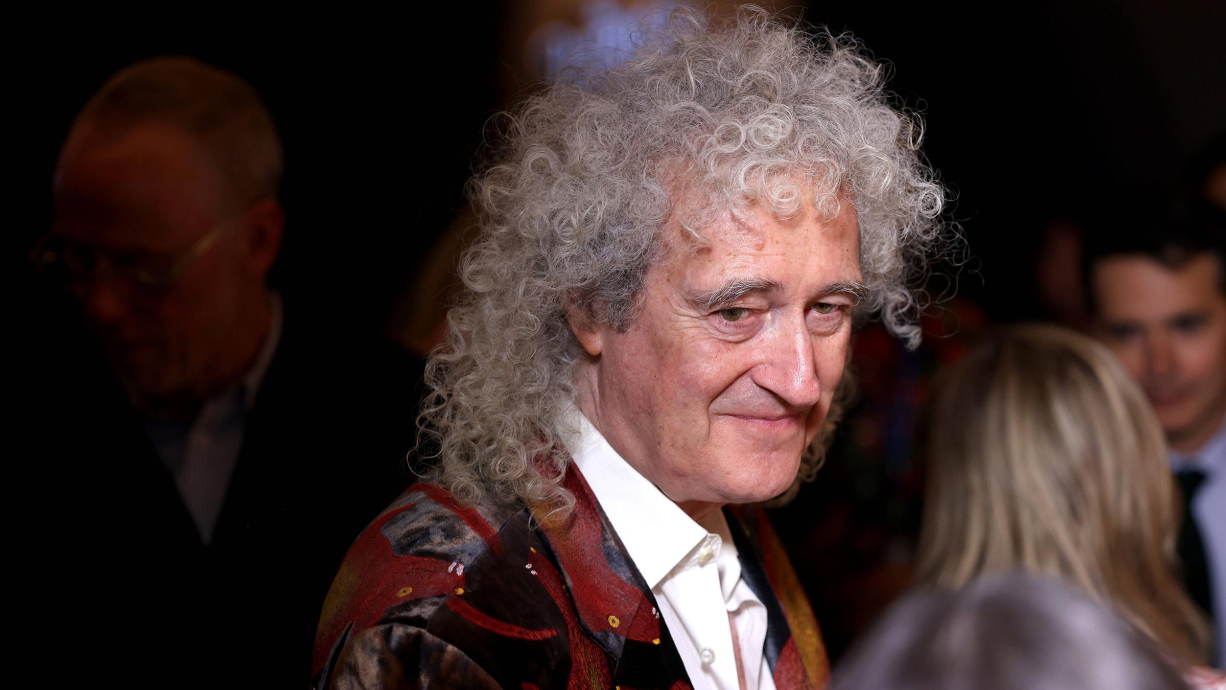 Brian May von Queen auf dem gelben Teppich zur Weltpremiere von „The Wizard of Oz“ in der Sphere in Las Vegas, Nevada.