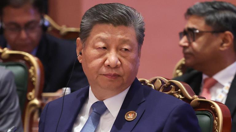 Chinas Präsident Xi Jinping während des 18. Brics-Gipfels in Neu Delhi, Indien am 12.09.2026. 