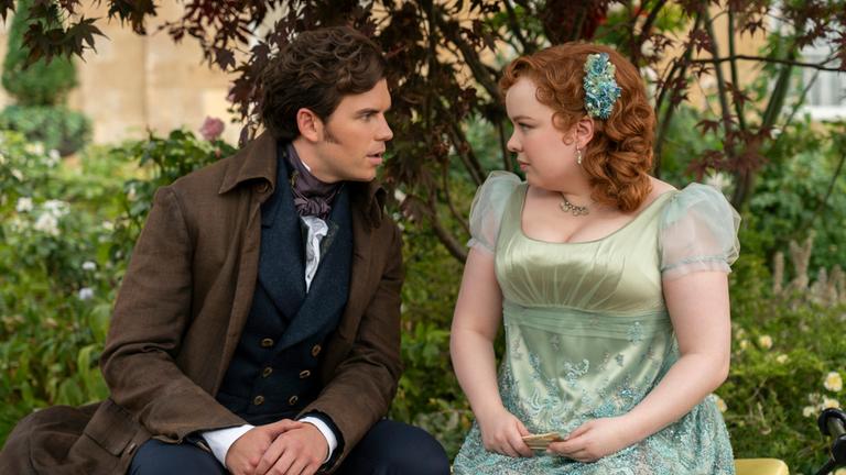 Szene Penelope Featherington aus der Serie Bridgerton.