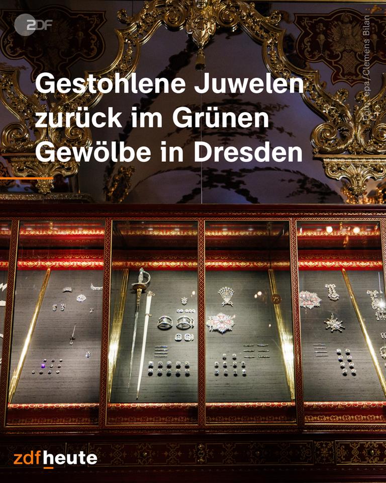 Gestohlene Juwelen zurück im Grünen Gewölbe Dresden