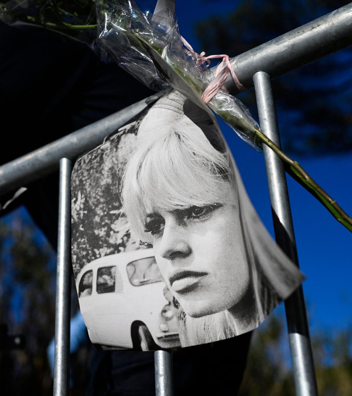 Ein Bild von Brigitte Bardot und Blumen 