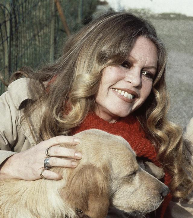 Brigitte Bardot mit Hund