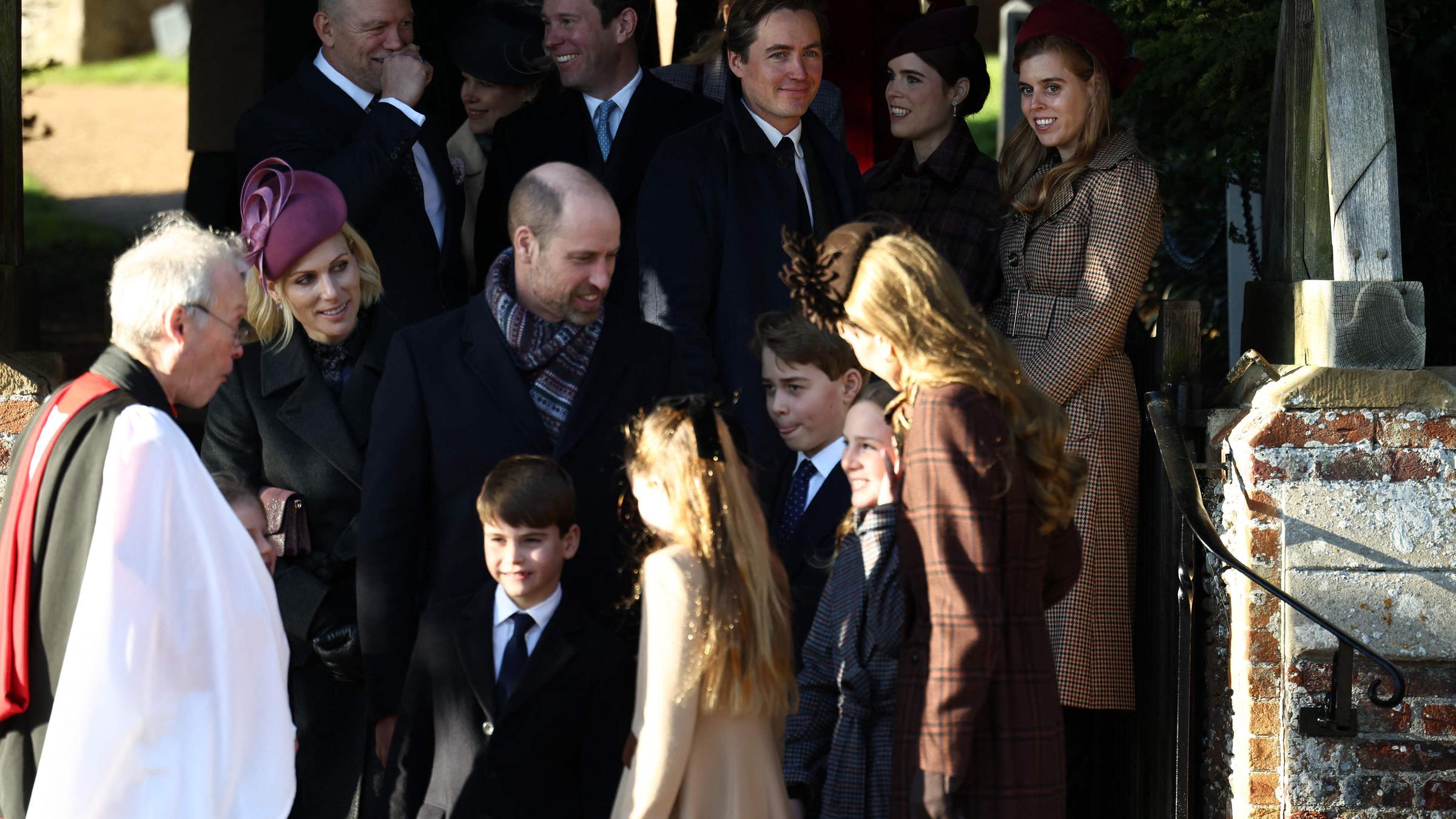 Britische Royals nach dem Weihnachtsgottesdienst in Sandringham