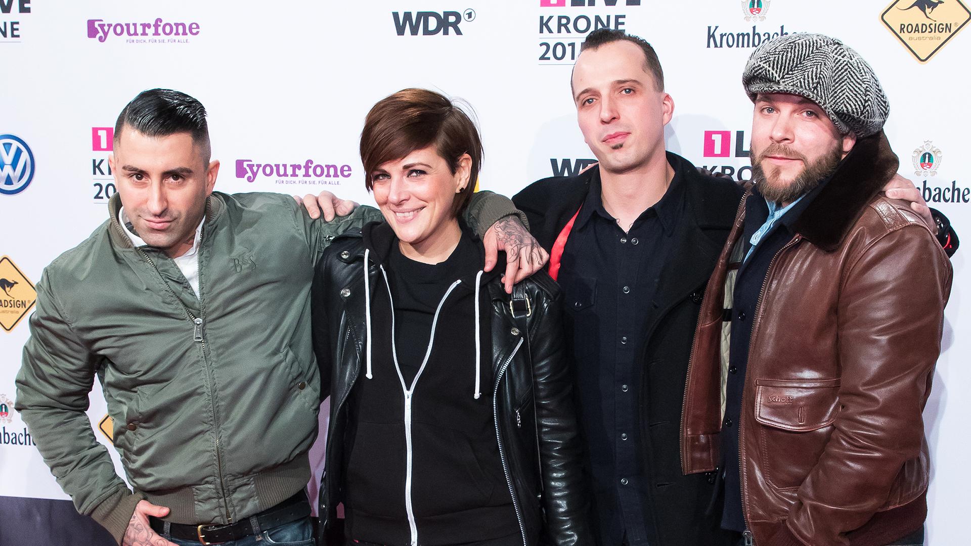 Die deutsche Punkrock-Band "Broilers" bei einem Event.
