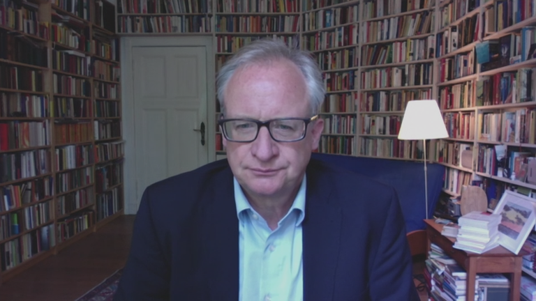 Politikwissenschaftler Albrecht von Lucke bei ZDFheute live.