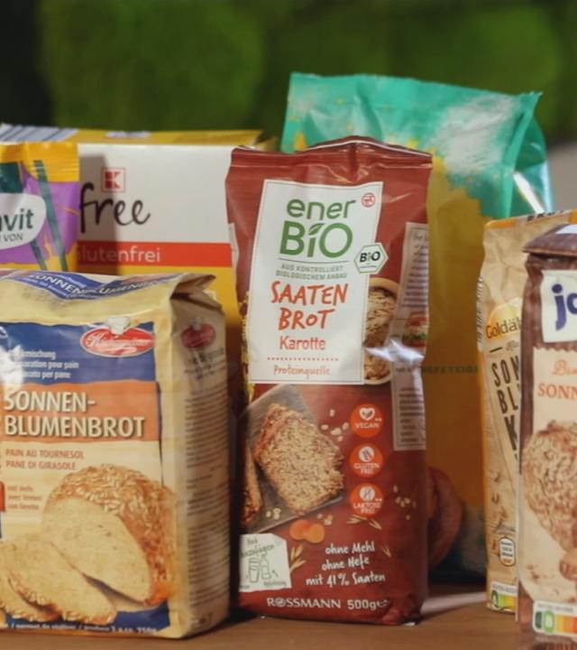 Brotbackmischungen verschiedener Marken
