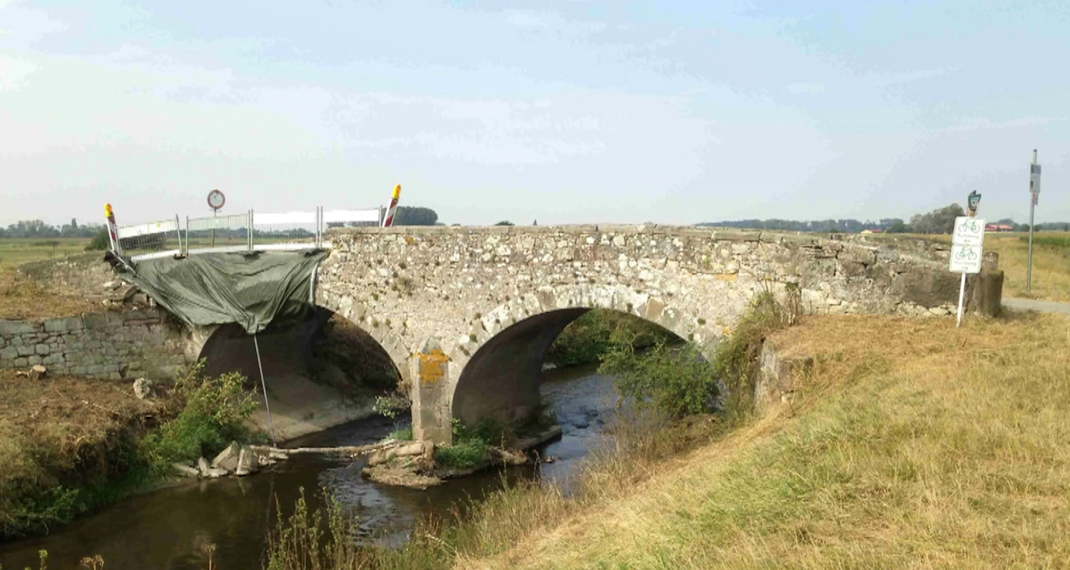 Brücke bei Bauarbeiten