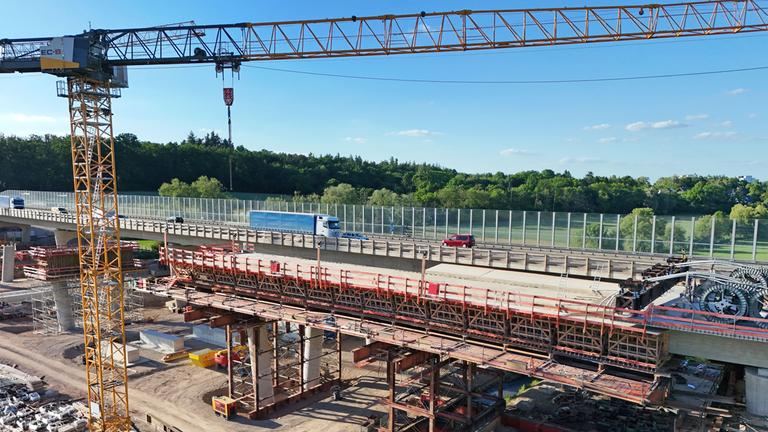 Brückenbauarbeiten an der A3