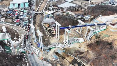 Brückeneinturz in Südkorea am 25.02.2025.