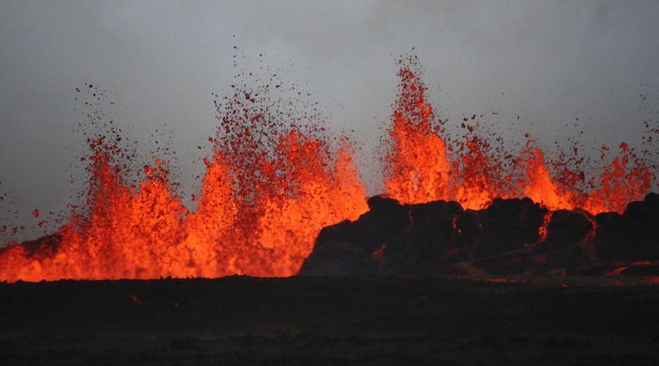 Der Bardarbunga-Vulkan suckt glühende Lava