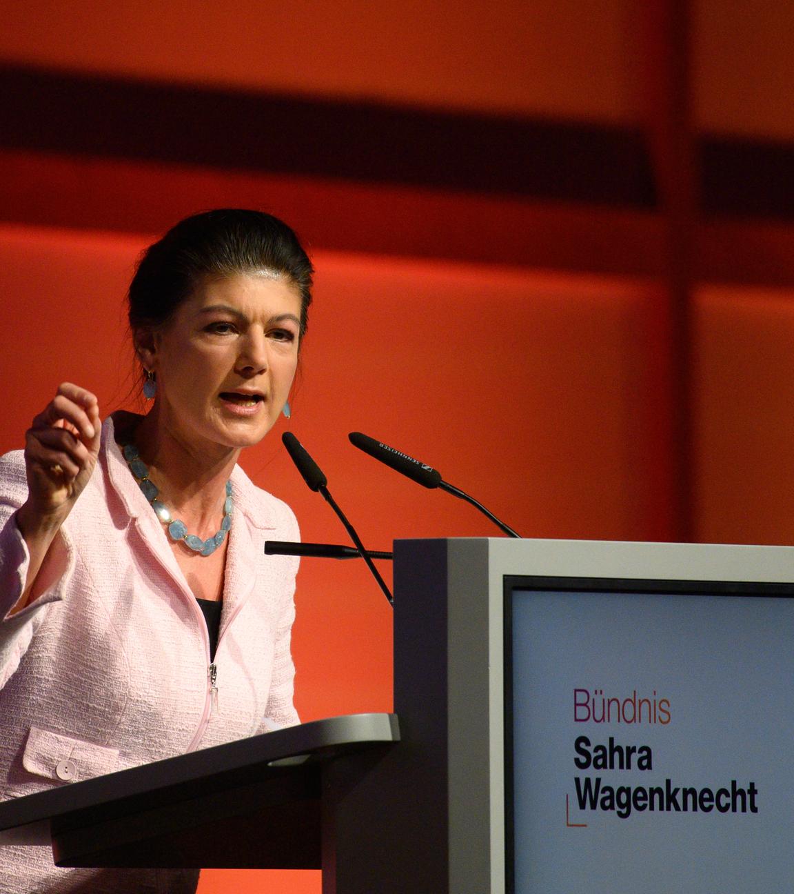 Sahra Wagenknecht auf dem Bundeparteitag im Dezember 2025. 