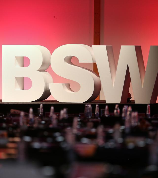 Archiv: BSW Logo-Aufsteller