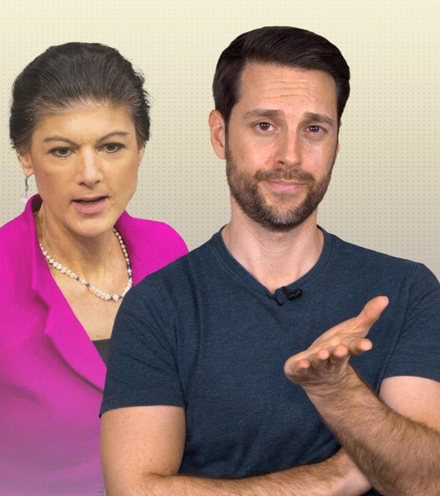 Sahra Wagenknecht neben Mirko Drotschmann