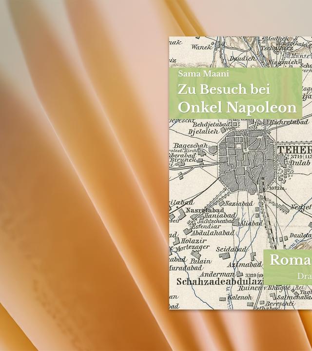 Auf dem Umschlag eines Buches sieht man eine historische Landkarte mit der iranischen Stadt Teheran.