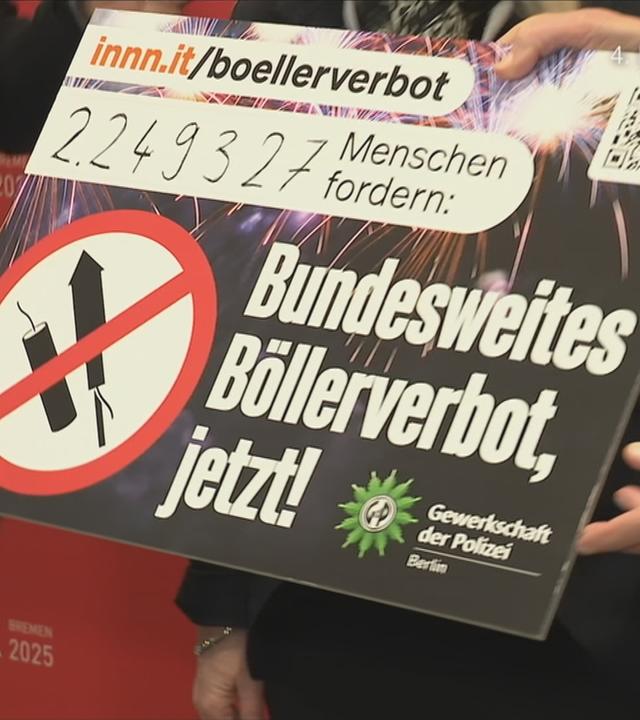 Plakat mit Ilustration zu Böllerverbot