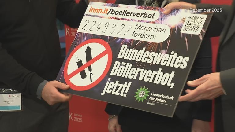 Plakat mit Ilustration zu Böllerverbot