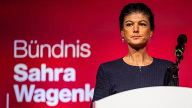 Sahra Wagenknecht bei einer Wahlkampfveranstaltung des Bündnis Sahra Wagenknecht.