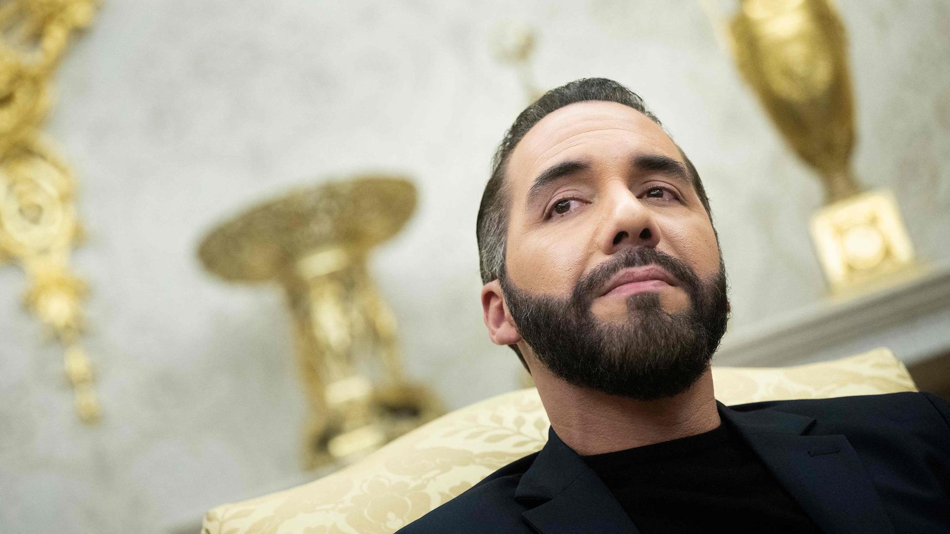 El Salvadors Präsident Nayib Bukele im Oval Office des Weißen Hauses in Washington