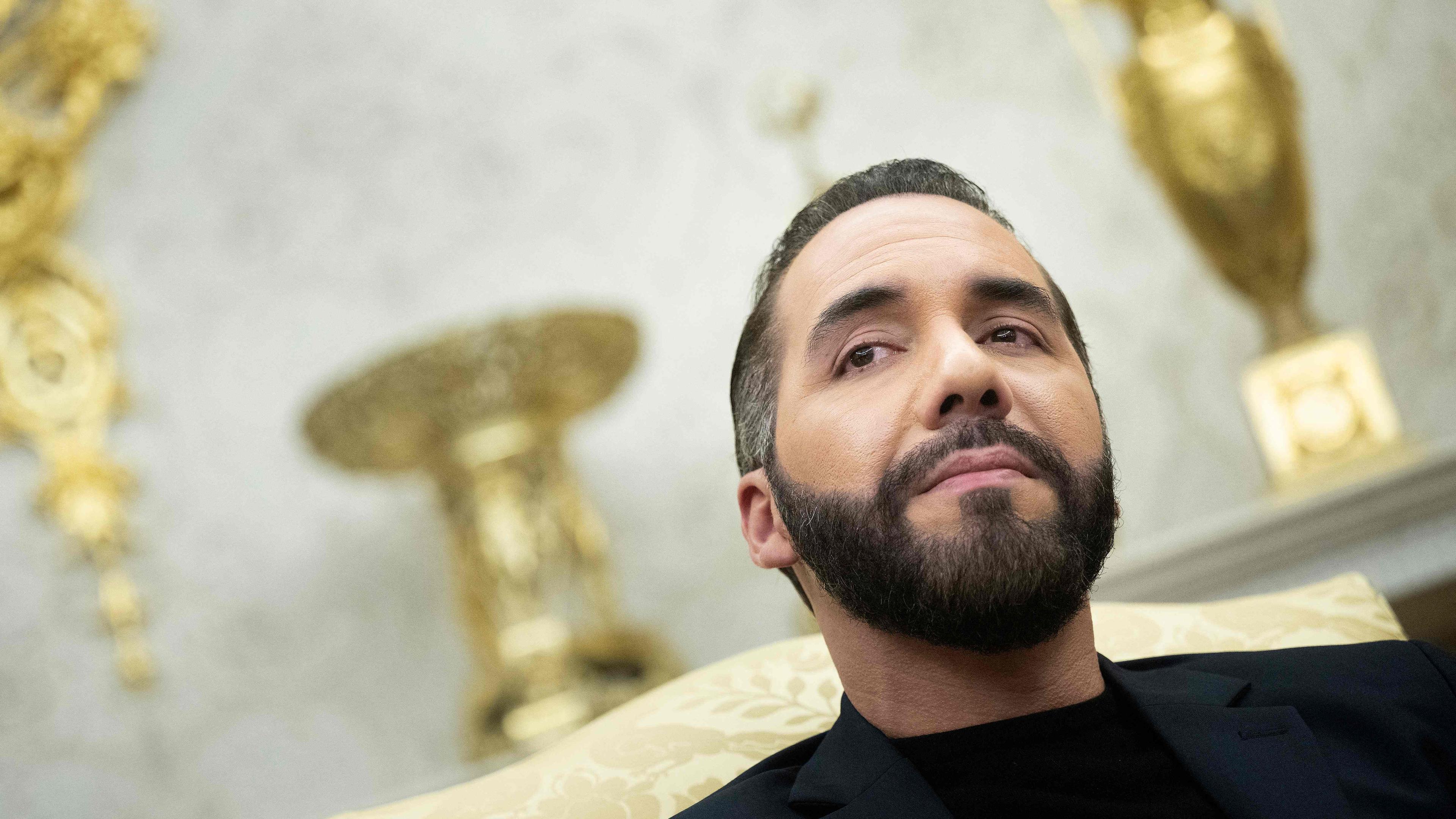 El Salvadors Präsident Nayib Bukele im Oval Office des Weißen Hauses in Washington