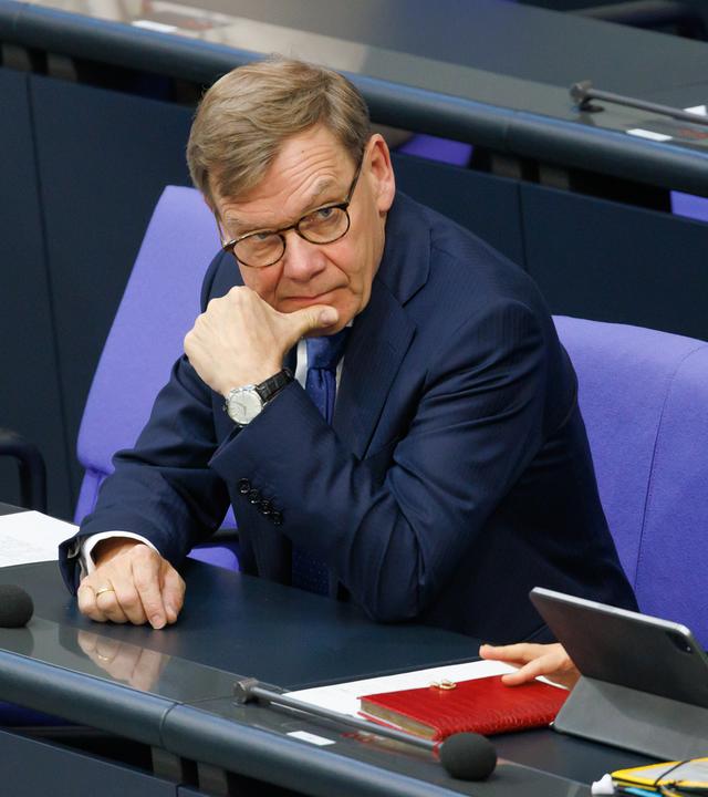 Bundesaußenminister Johann Wadephul im Deutschen Bundestag am 21.05.26 in Berlin