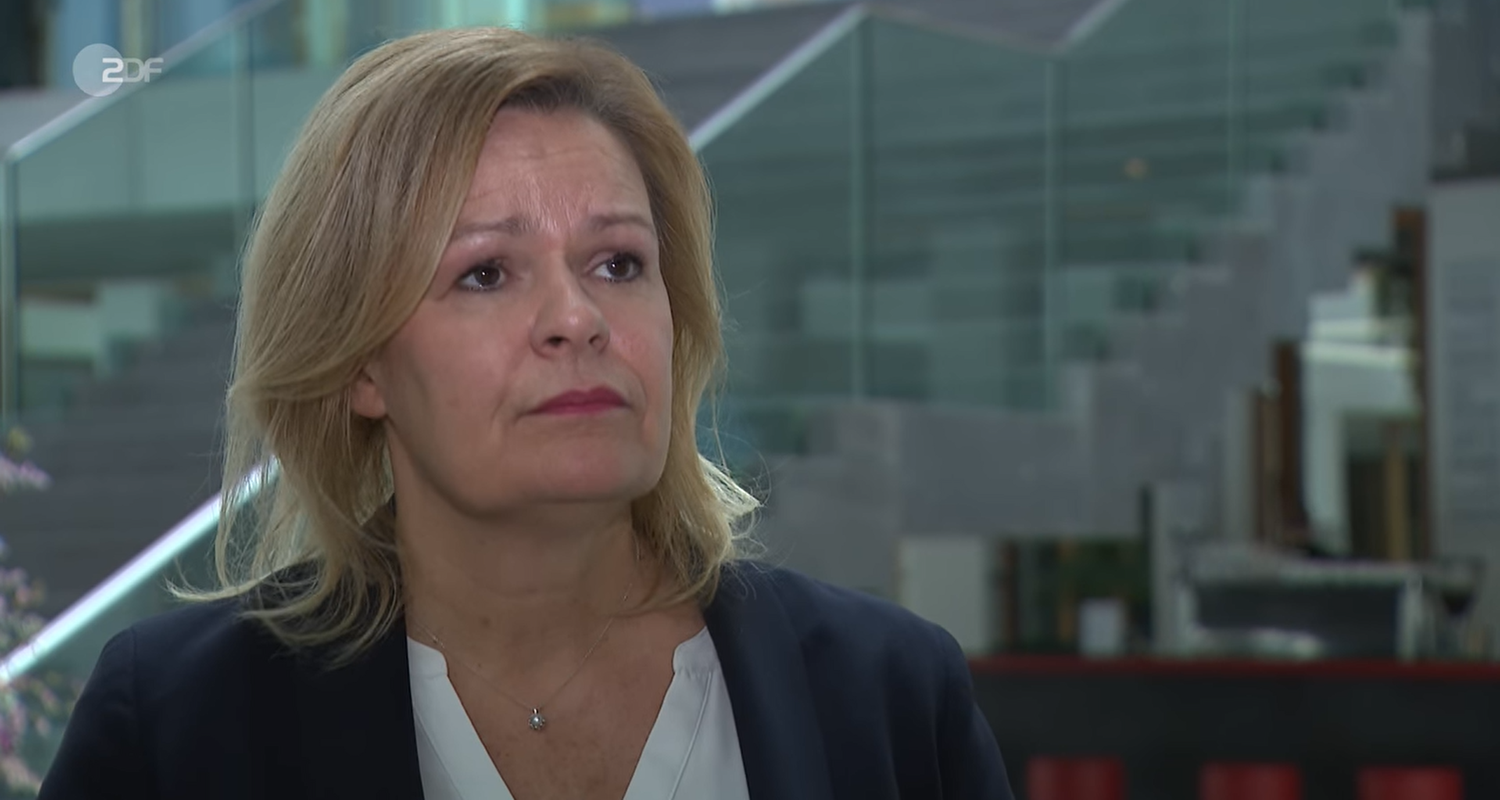 Bundesinnenministerin Nancy Faeser im ZDF-Interview
