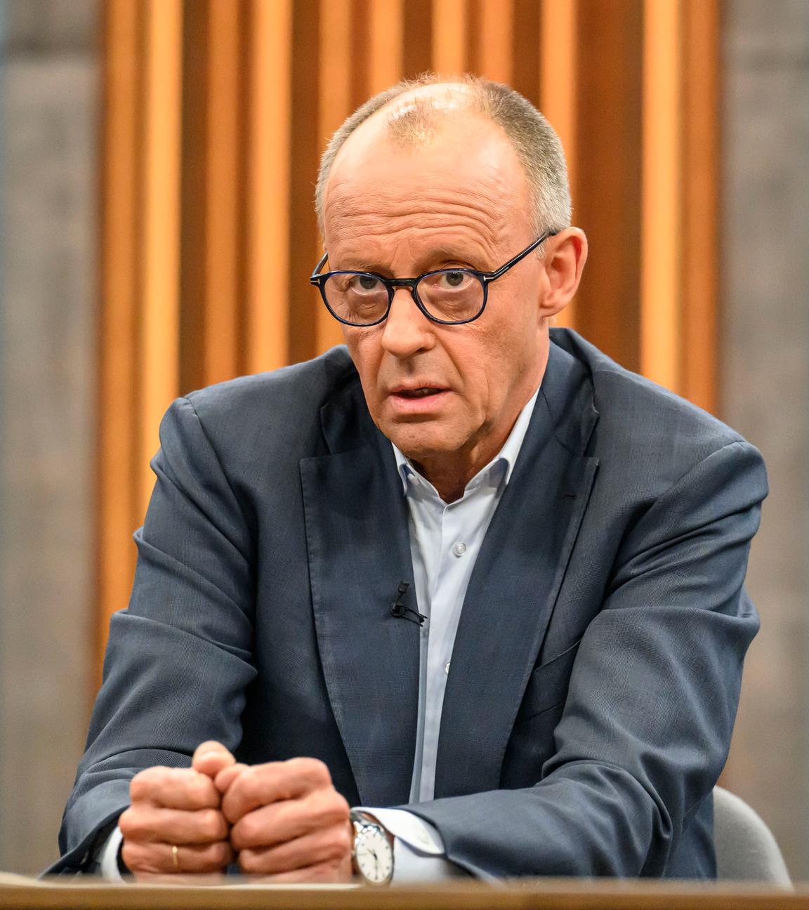 Berlin: Friedrich Merz in der ARD-Sendung bei Caren Miosga.