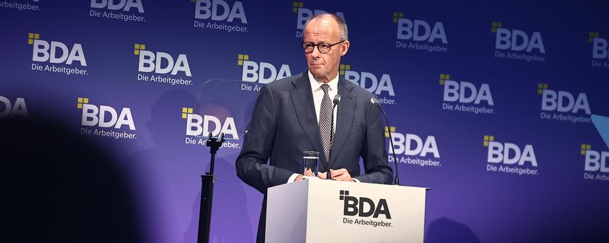 Bundeskanzler Merz auf dem Arbeitgebertag des BDA