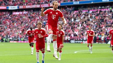Torjubel von Harry Kane zum 2:0 am 16.05.2026 in München.