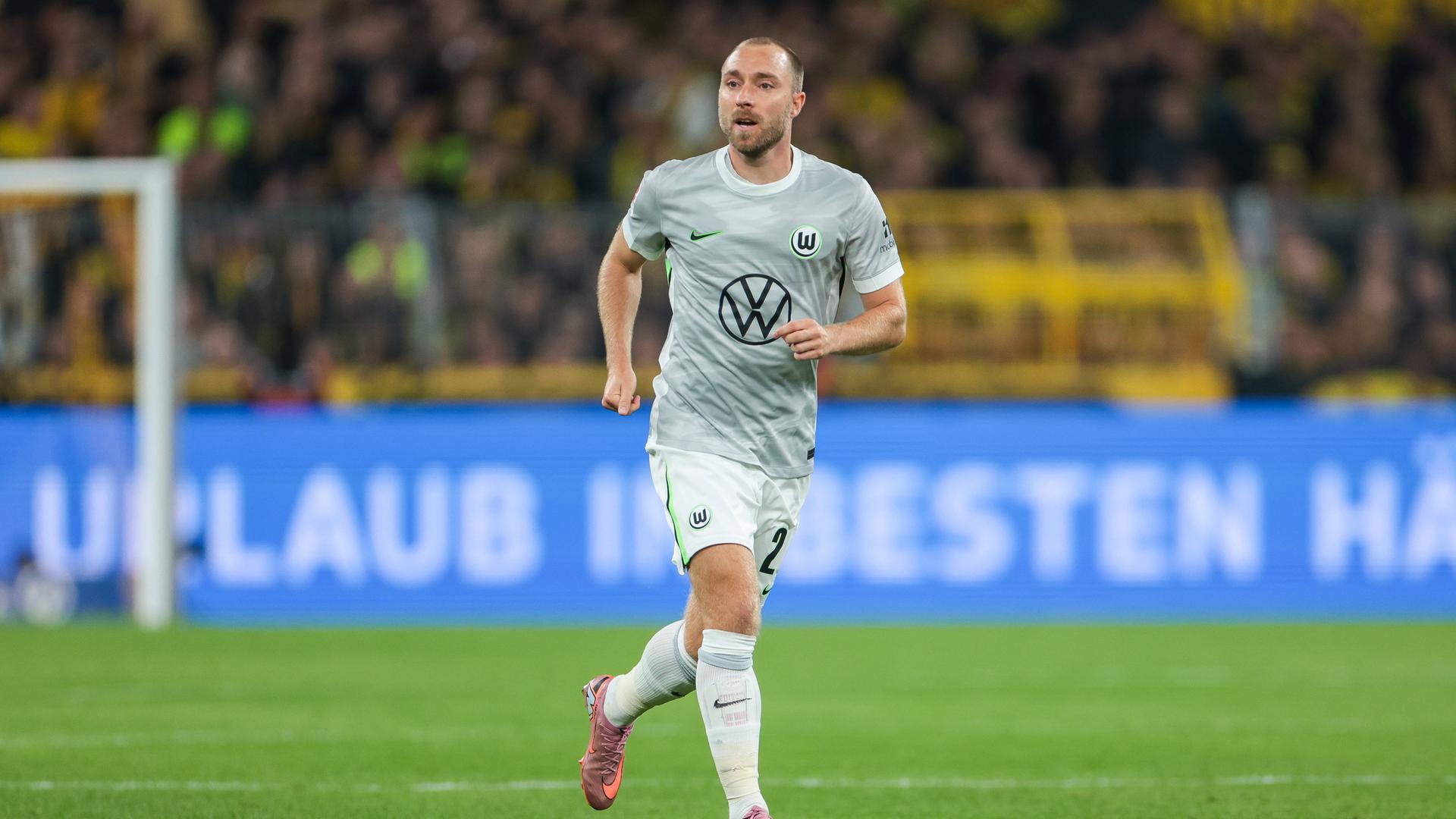 Christian Eriksen vom VfL Wolfsburg während dem Spiel gegen Borussia Dortmund.