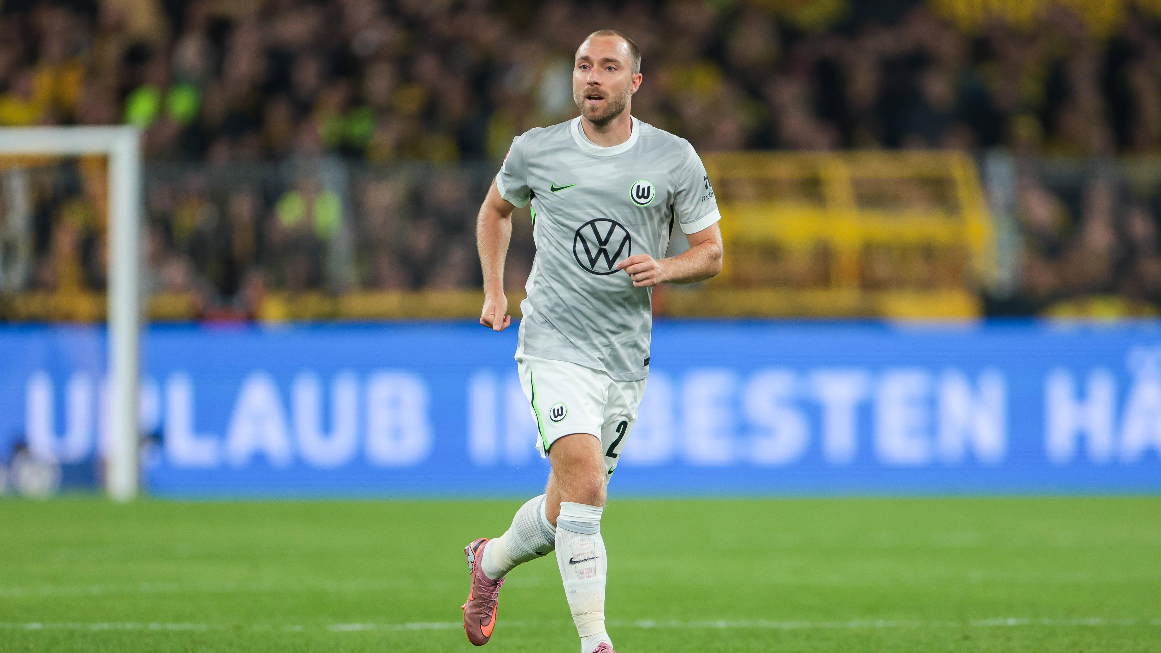 Christian Eriksen vom VfL Wolfsburg während dem Spiel gegen Borussia Dortmund.