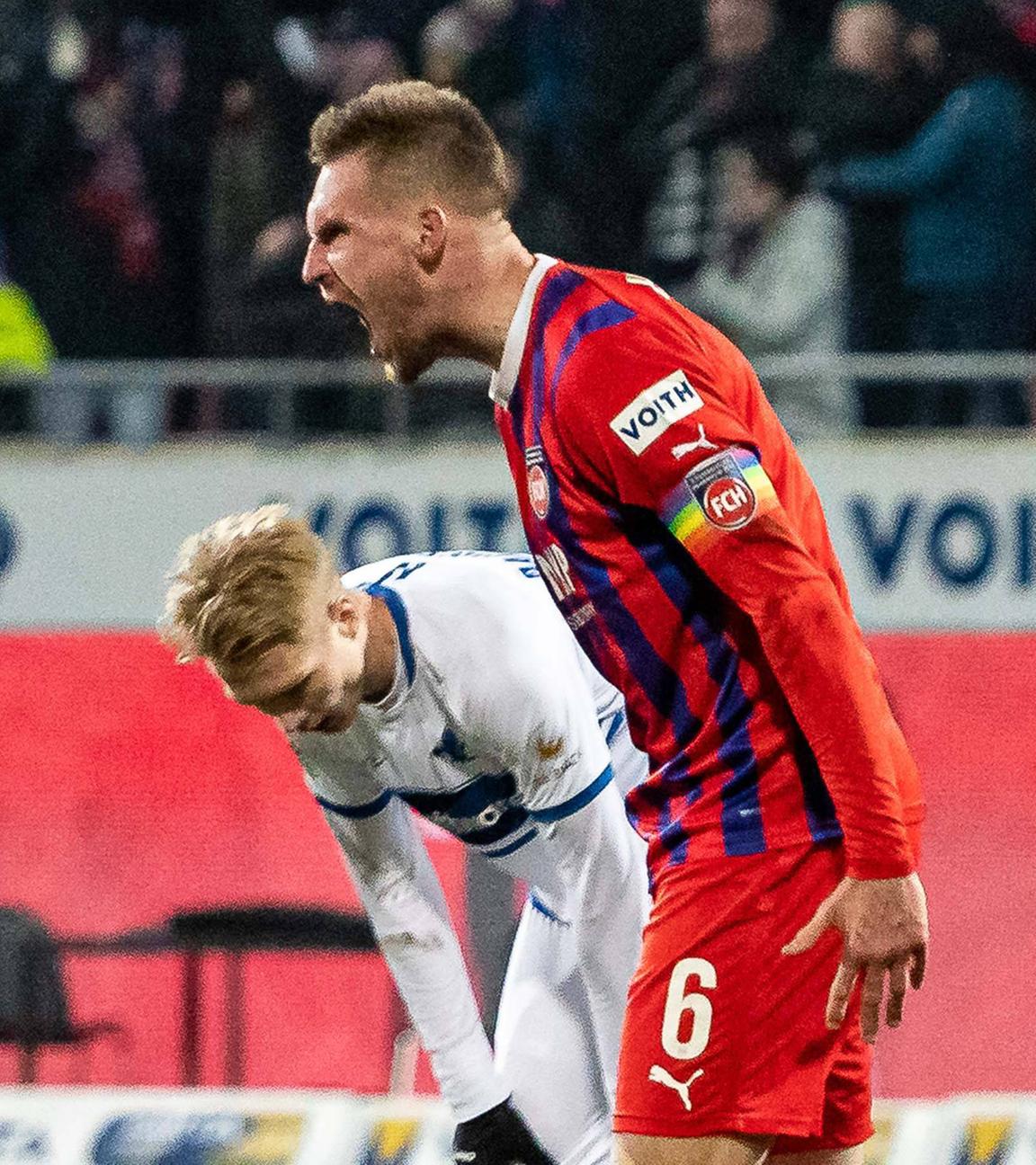 Endstand 1:0 für den FC Heidenheim, Heidenheim besiegt Darmstadt.