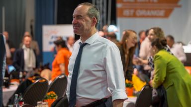 Bayern, Geiselwind: Hubert Aiwanger, Bundesvorsitzender, auf dem Bundesparteitag der Partei Freie Wähler.