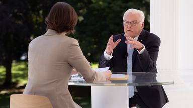 Bundespräsident Frank-Walter Steinmeier im Gespräch mit Diana Zimmermann im Sommerinterview 2026 am 12.07.2026.