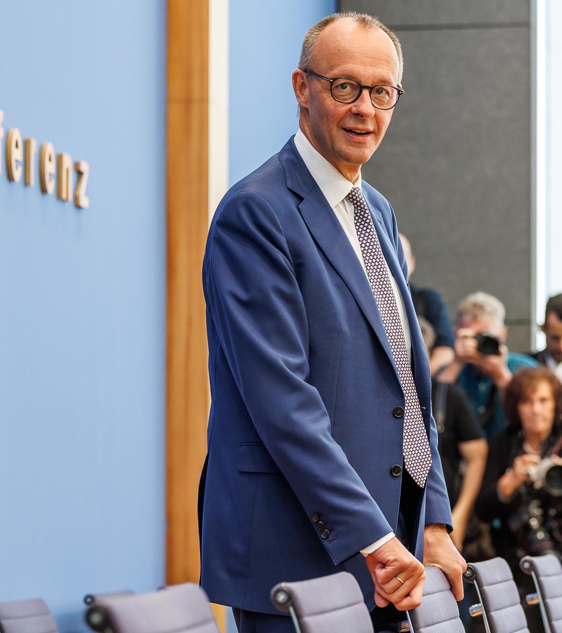 Bundeskanzler Friedrich Merz bei der Bundespressekonferenz.