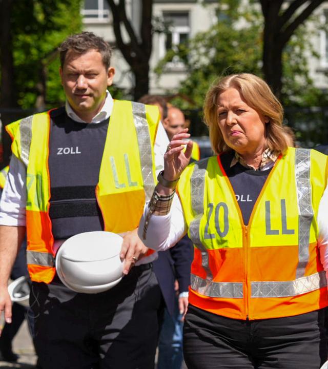 Lars Klingbeil und Bärbel Bas in Westen des Zolls