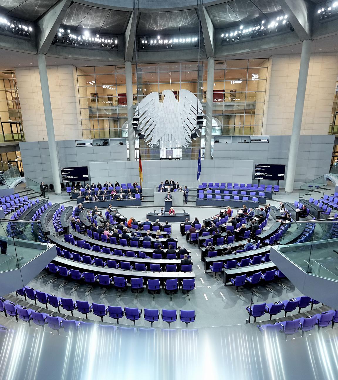 Das Plenum in der 47. Plenarsitzung der 21. Legislaturperiode im Deutschen Bundestag.