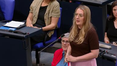 Grünen-Fraktionsvorsitzende Katharina Dröge im Bundestag