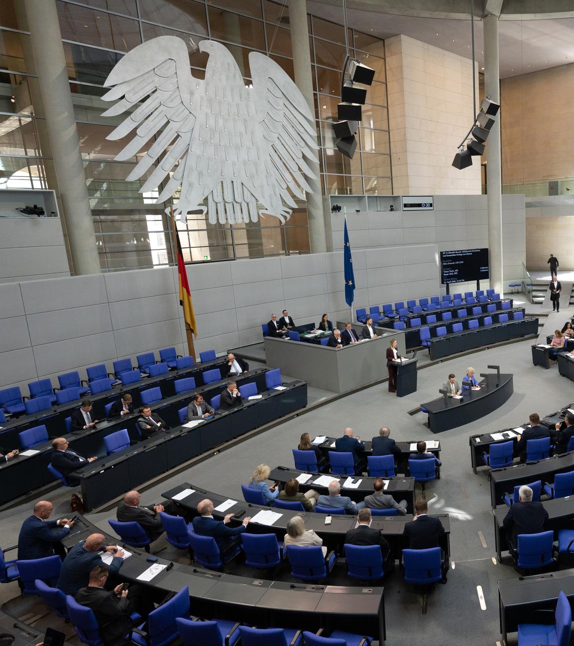 Ellen Demuth spricht im Plenarsaal des Bundestages.