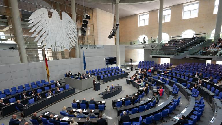 Ellen Demuth spricht im Plenarsaal des Bundestages.