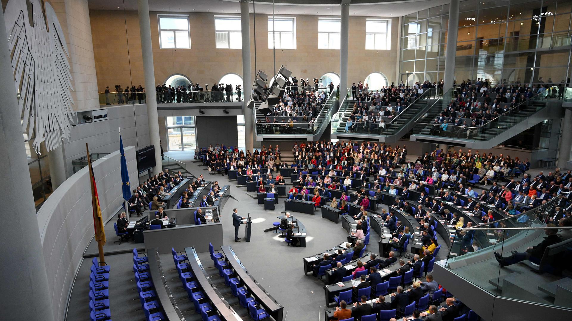 Der Plenarsaal des deutschen Bundestag am 25.03.2025