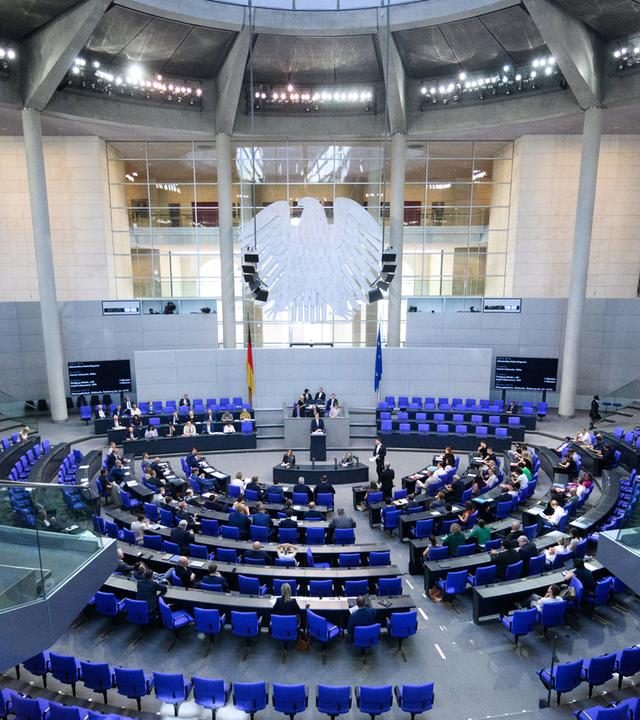 Plenarsaal im Deutschen Bundestag, aufgenommen am 26.06.2026