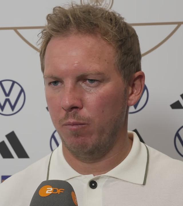 Bundestrainer Julian Nagelsmann im Interview nach dem Spiel der Nationalmannschaft gegen die Slowakei.