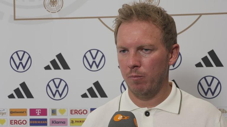 Bundestrainer Julian Nagelsmann im Interview nach dem Spiel der Nationalmannschaft gegen die Slowakei.