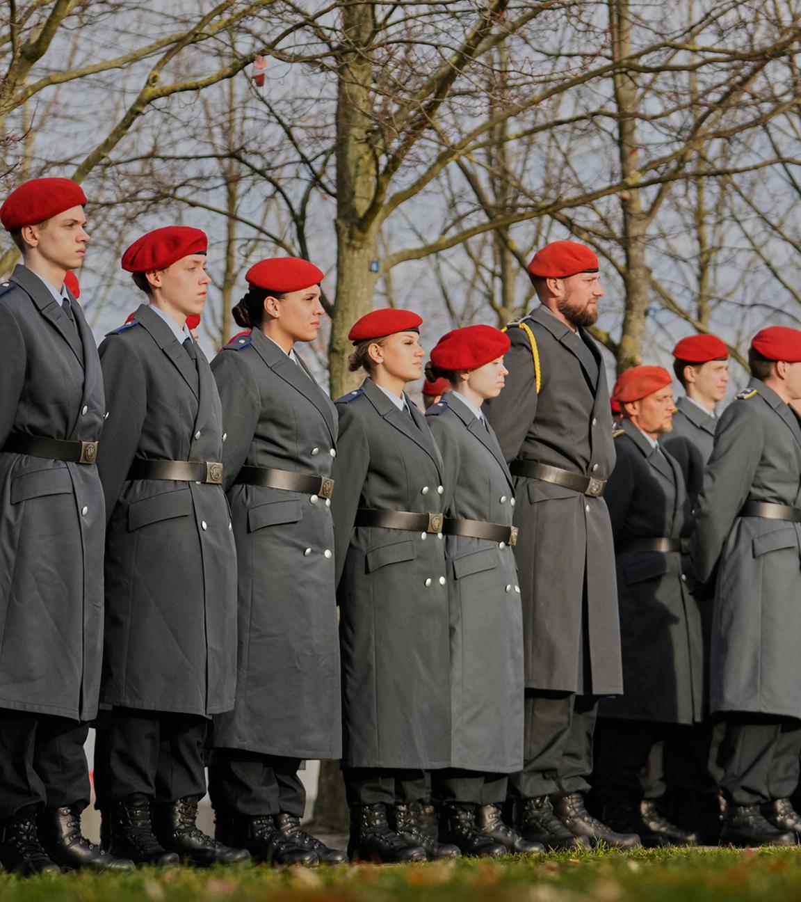 Soldaten bei der Zeremonie der Bundeswehr