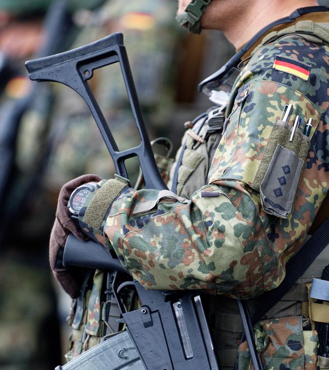 Bundeswehr-Soldaten in Rheinbach (Nordrhein-Westfalen), aufgenommen am 24.10.2023 in Münster
