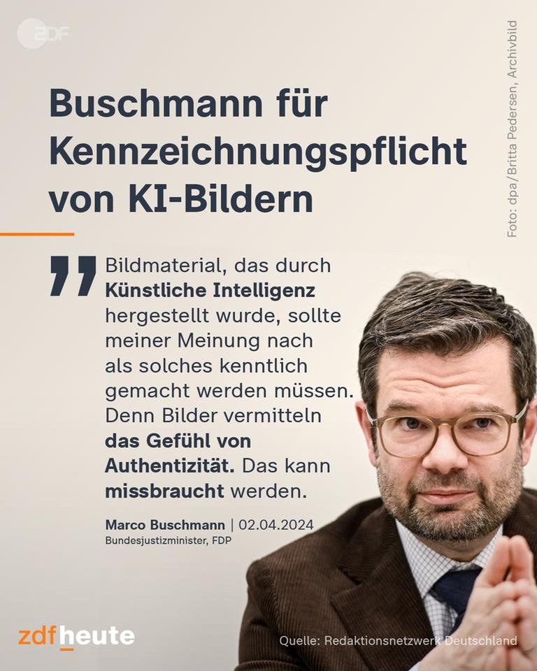 Buschmann für Kennzeichung bei KI-Bildern
