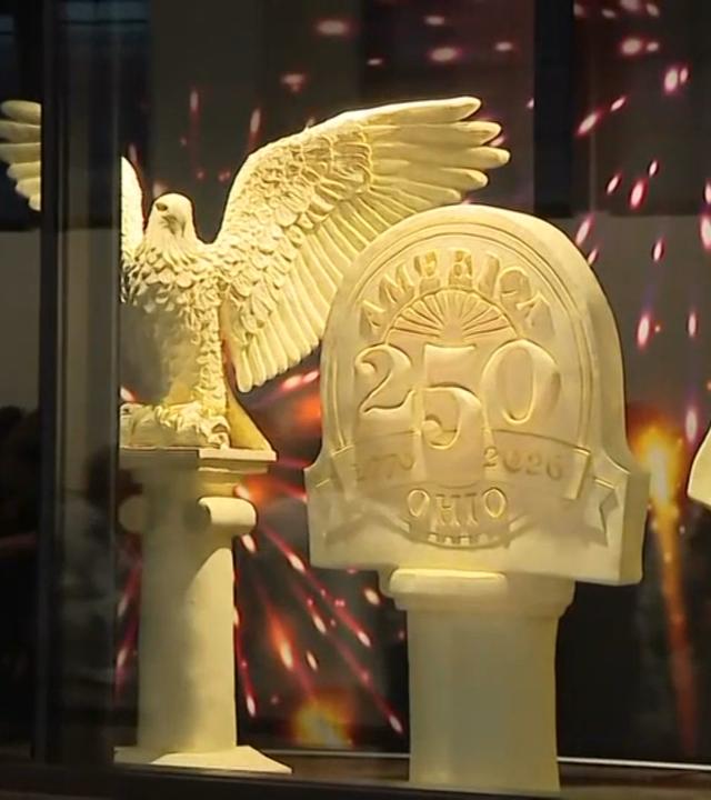 Butterfiguren zeigen US-Symbole in Ohio 